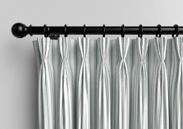 Lace Stripes, Sage - Made to Measure Curtains - Image 11